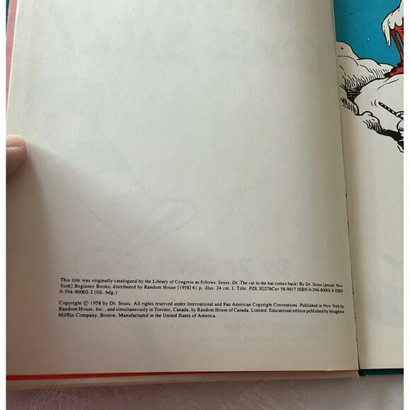 Dr. Seuss 1958 The Cat in the Hat Comes Back - Picture 6 of 11